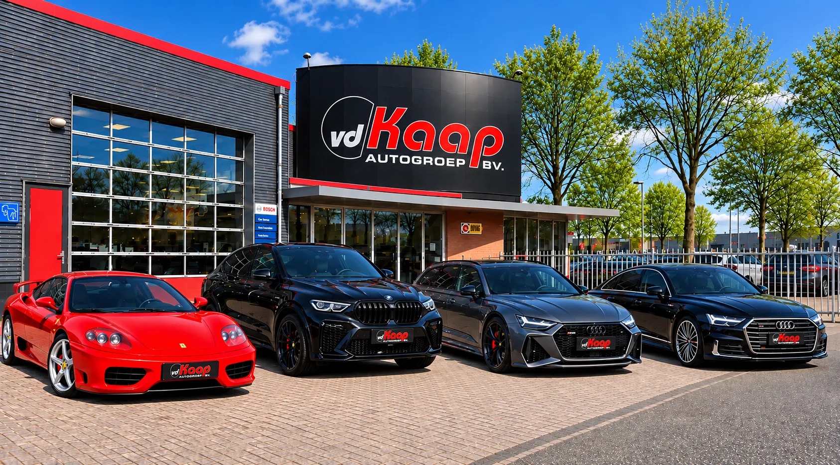vd Kaap Autogroep in Marum: pand met occasions voor de deur